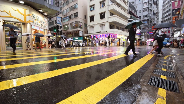 香港交通在雨中视频素材