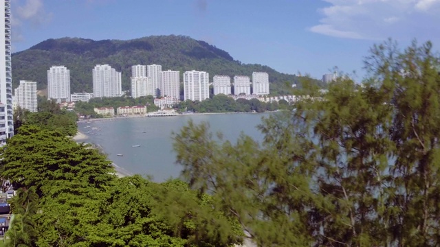 马来西亚槟城住宅建筑鸟瞰图视频素材