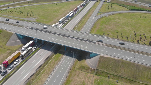 公路公路交汇处(架空)视频素材