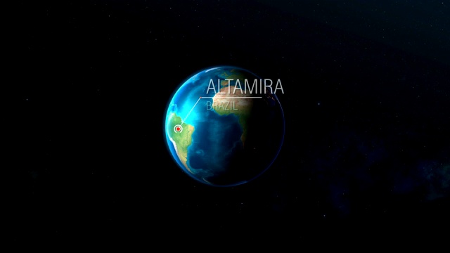 巴西-阿尔塔米拉-急速从太空到地球视频素材画面3