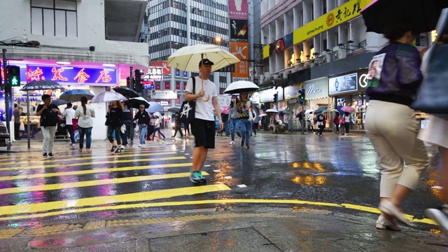 香港交通在雨中视频素材