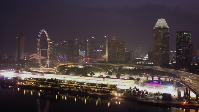 新加坡的夜景视频素材