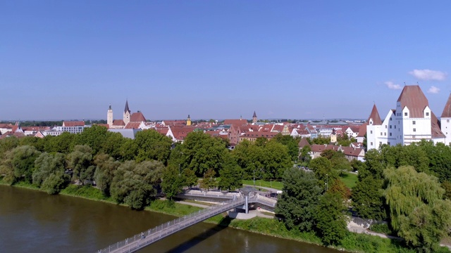 Ingolstadt New Castle (Neues Schloss)和Old Town视频素材