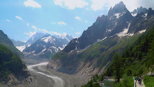 法国阿尔卑斯山的冰海视频素材