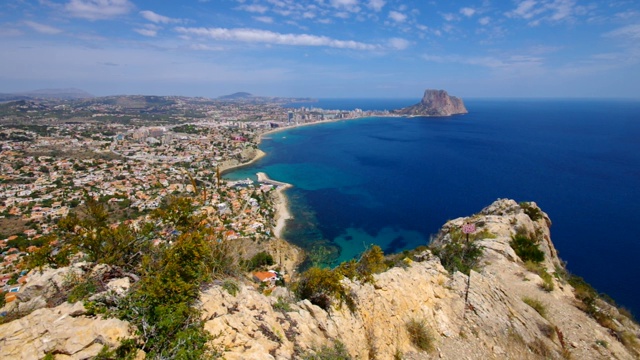 Calpe和Penon de Ifach, Costa Blanca，西班牙视频下载