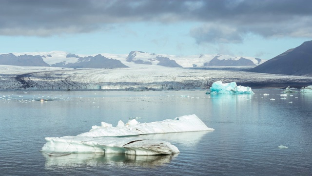 冰岛的Jokulsarlon冰川泻湖冰山视频素材