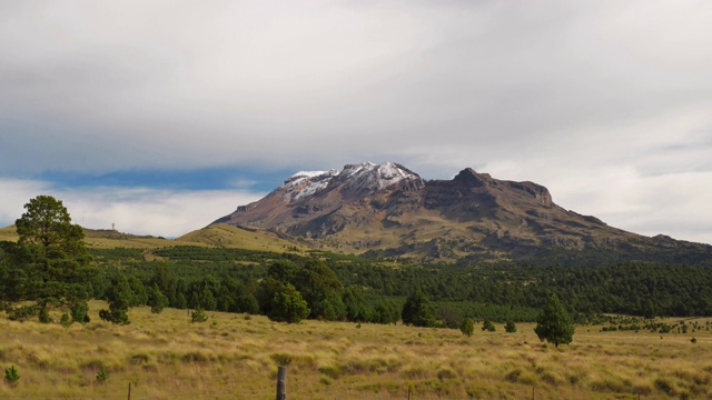 Iztaccihuatl火山与雪视频下载