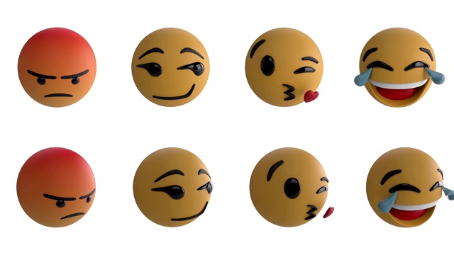 4 k Emoji图标视频素材