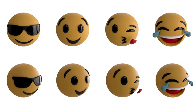 4 k Emoji图标视频素材