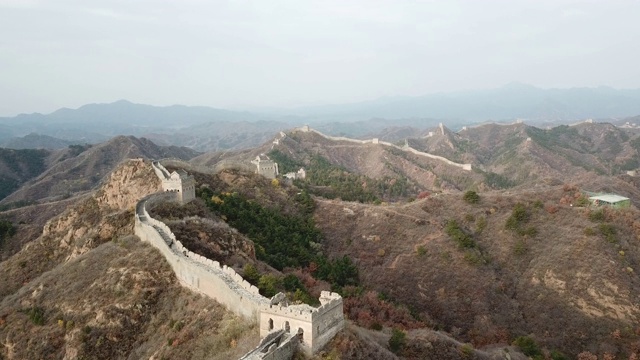 中国长城，鸟瞰图视频素材