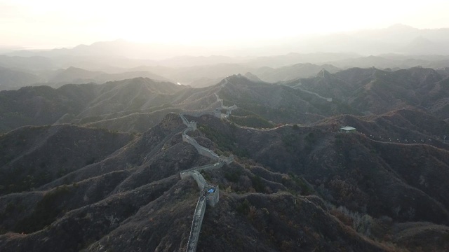 中国长城，鸟瞰图视频素材