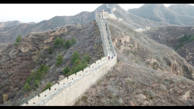 中国长城，鸟瞰图视频下载