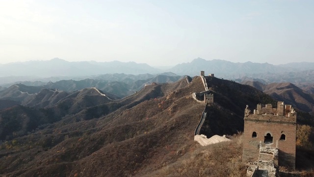 中国长城，鸟瞰图视频素材