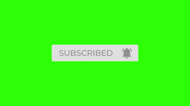 在绿色屏幕上点击Like Subscribe和Notifications按钮视频素材