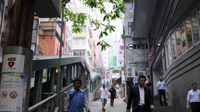 中国香港岛繁忙的街道视频素材