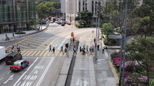 中国香港岛繁忙的街道视频素材