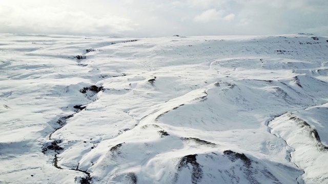 空中鸟瞰冰岛山脉视频素材