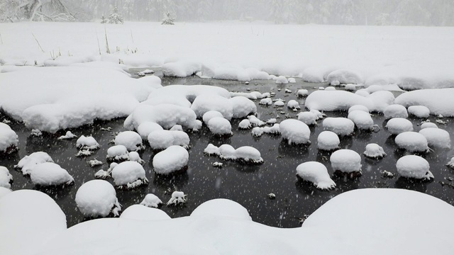 优山美地国家公园的雪景视频素材