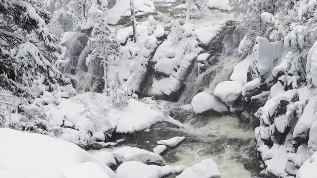 优山美地国家公园的雪景视频素材