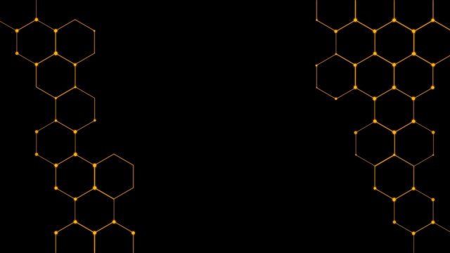 4K六角技术背景视频素材画面3