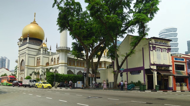 时间流逝小印度街景，新加坡视频素材画面1