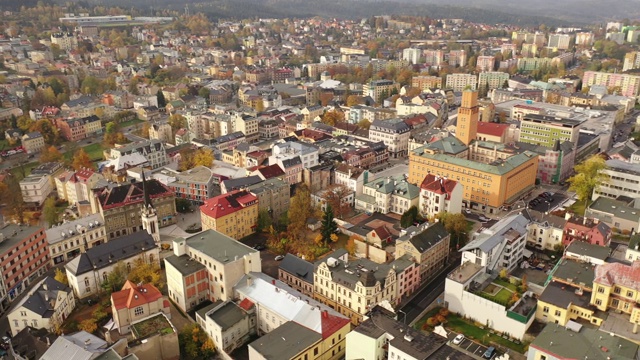 Jablonec nad Nisou地区的捷克城市视频素材