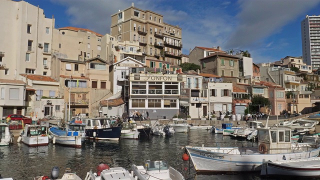 Vallon des Auffes，第七区，马赛，Bouches du rhone，法国视频素材