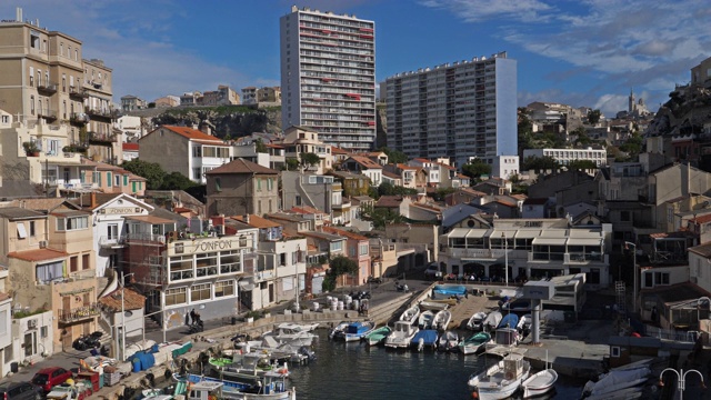 Vallon des Auffes，第七区，马赛，Bouches du rhone，法国视频素材