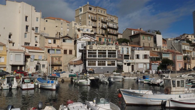 Vallon des Auffes，第七区，马赛，Bouches du rhone，法国视频素材