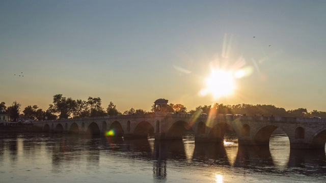 Edirne,Tunca Bridge, 4K延时视频下载