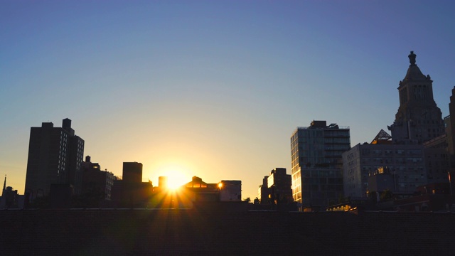 2019年9月5日，美国纽约，夕阳西下。视频素材