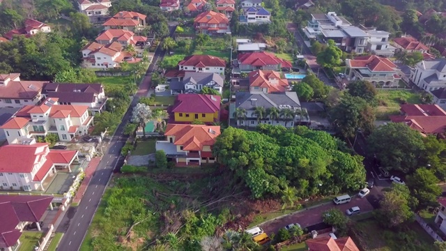 马来西亚住宅生活区鸟瞰图视频素材