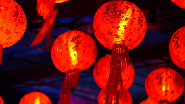 中国灯笼在新年的日子视频素材画面4