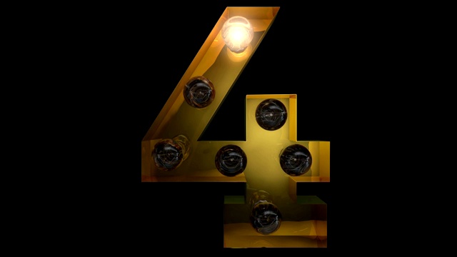 黄金滑稽灯泡字体4视频素材画面2