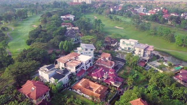 郊区住宅区马来西亚鸟瞰图视频素材