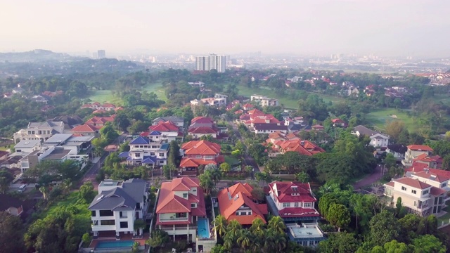 住宅区鸟瞰图视频素材