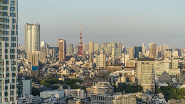 东京市区的白天到夜晚视频素材