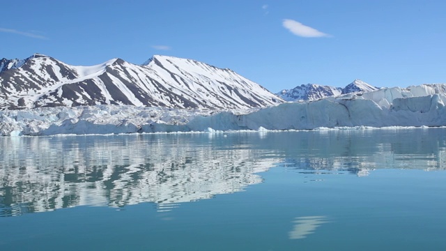 Monacobreen冰川和风景，斯瓦尔巴视频素材