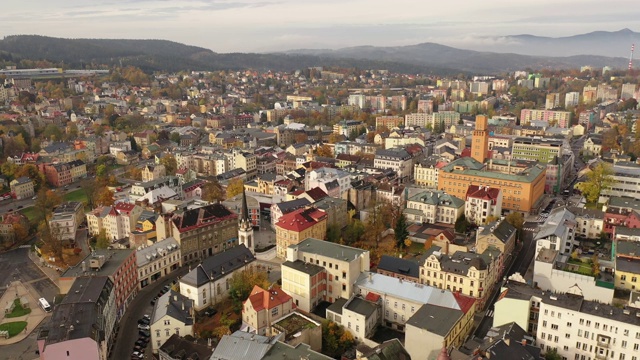 Jablonec nad Nisou地区的捷克城市视频素材