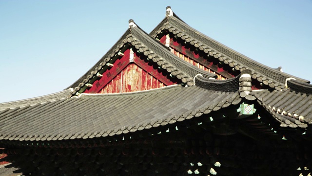 韩国全罗南道顺天寺松光寺的阳光视频素材