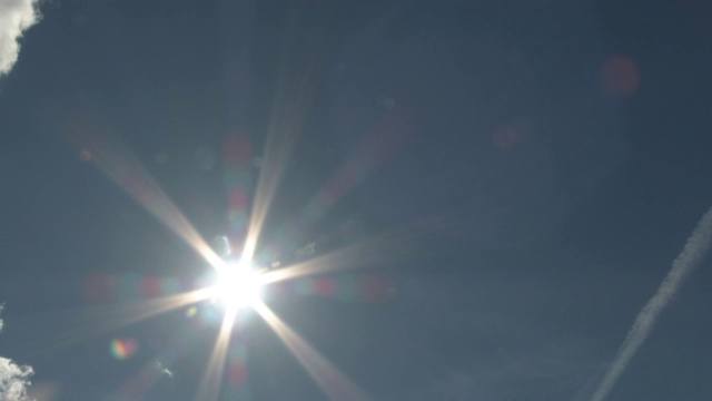 太阳清理云和凝结尾时间流逝视频素材画面4