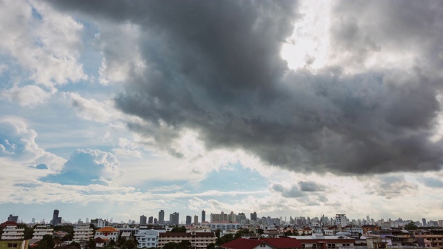 美丽的暴风雨和乌云视频素材画面3