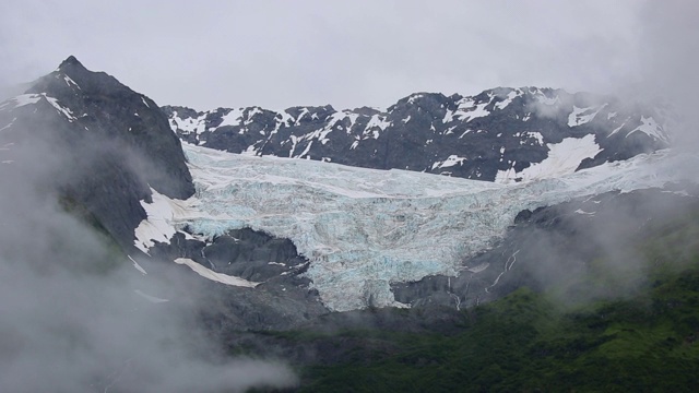 阿拉斯加的冰川和山脉视频素材