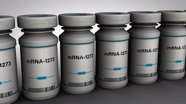 流感疫苗mRNA-1273环视频素材