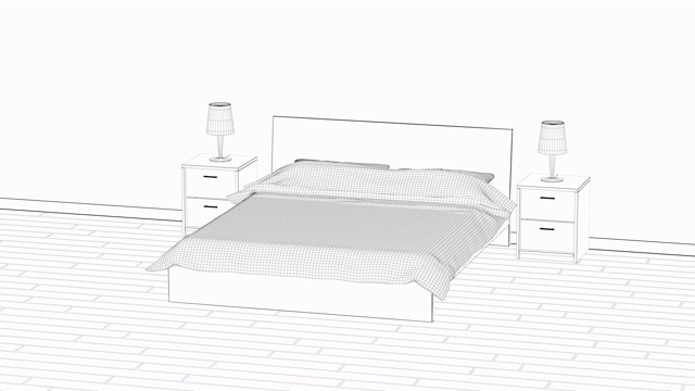 现代卧室的3d设计视频素材画面3