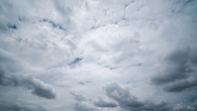 时间流逝，黑云背景，雷暴前的黑云。视频素材