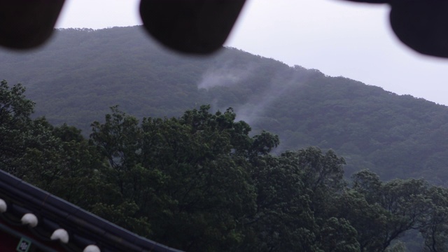 从大兴寺/全罗南道韩郡三山米的都云山山景视频素材