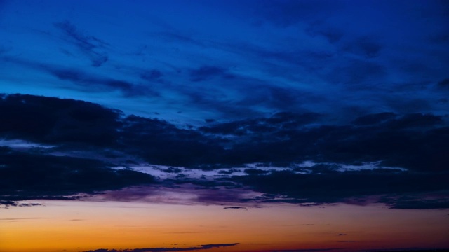 夜幕降临的时间-黑云黑云映衬着夜空视频素材