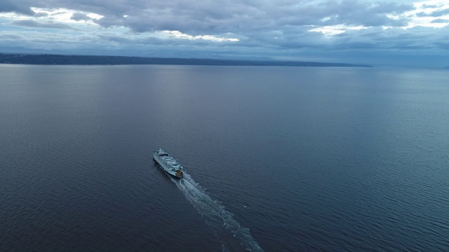 M/V 斯波坎德通行证歌手渡轮埃德蒙斯华盛顿美国视频素材