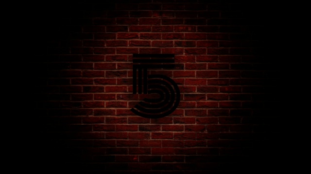 第5号砖墙背景上的霓虹灯动画视频素材画面4